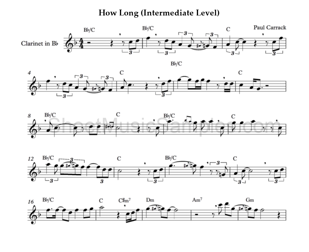 How Long (Intermediate Level)