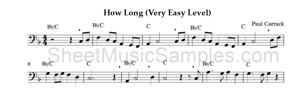 How Long (Very Easy Level)