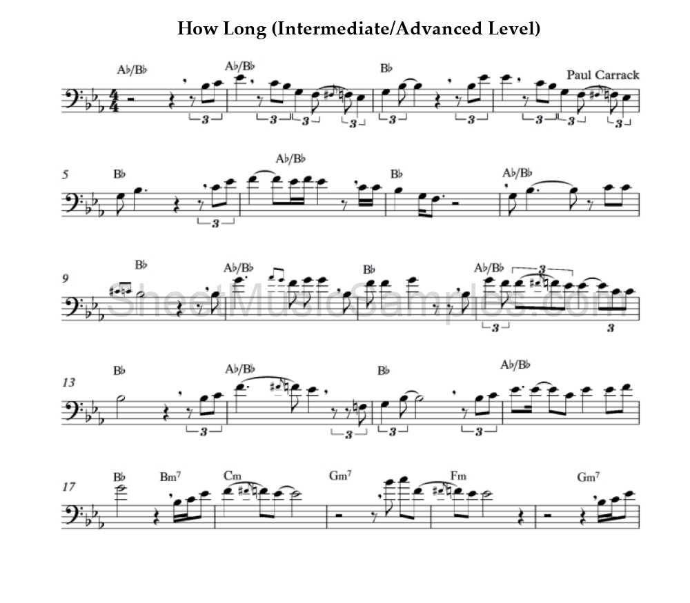 How Long (Intermediate/Advanced Level)