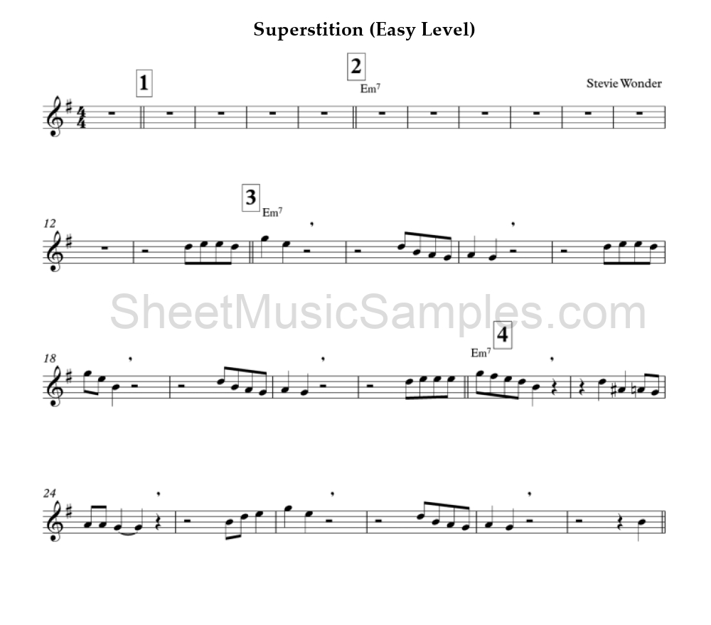 Superstition (Easy Level)