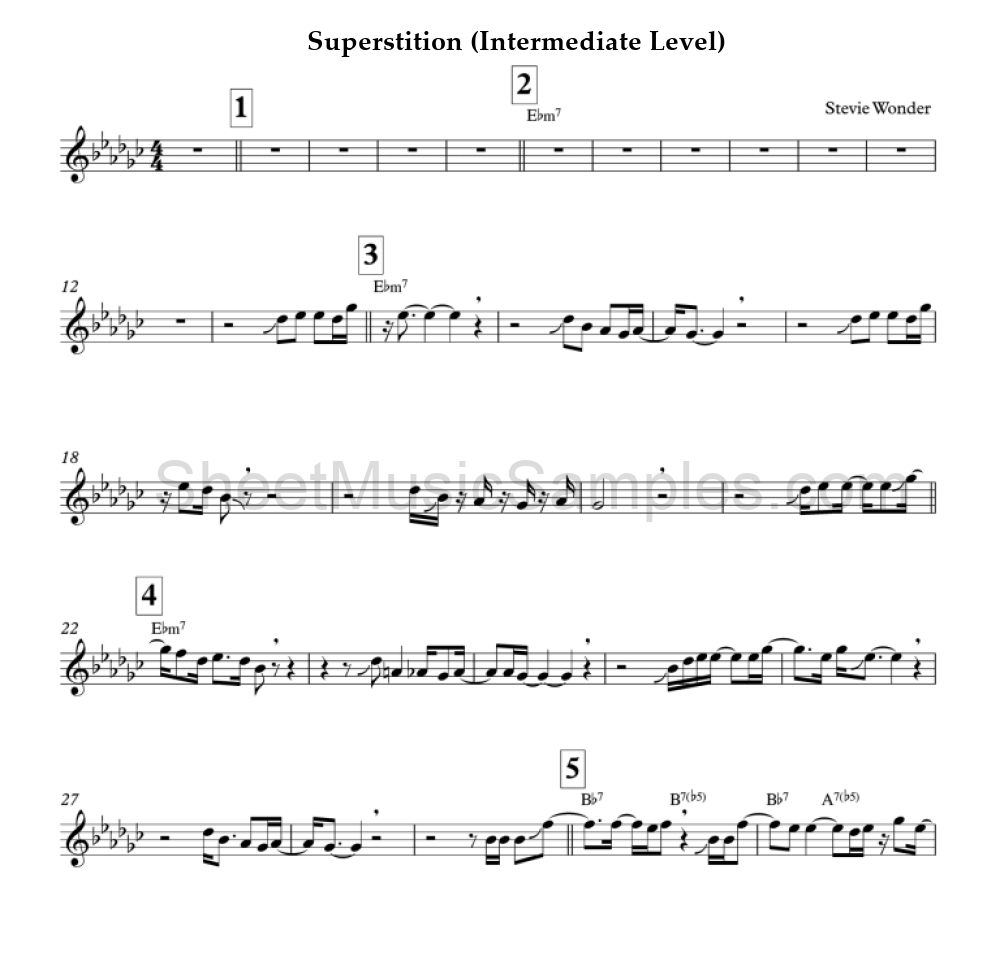 Superstition (Intermediate Level)