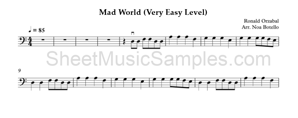 Mad World (Very Easy Level)