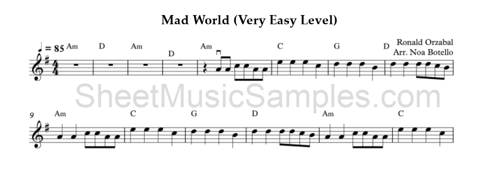 Mad World (Very Easy Level)