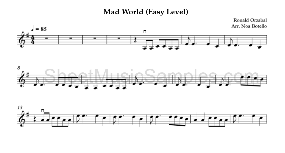 Mad World (Easy Level)