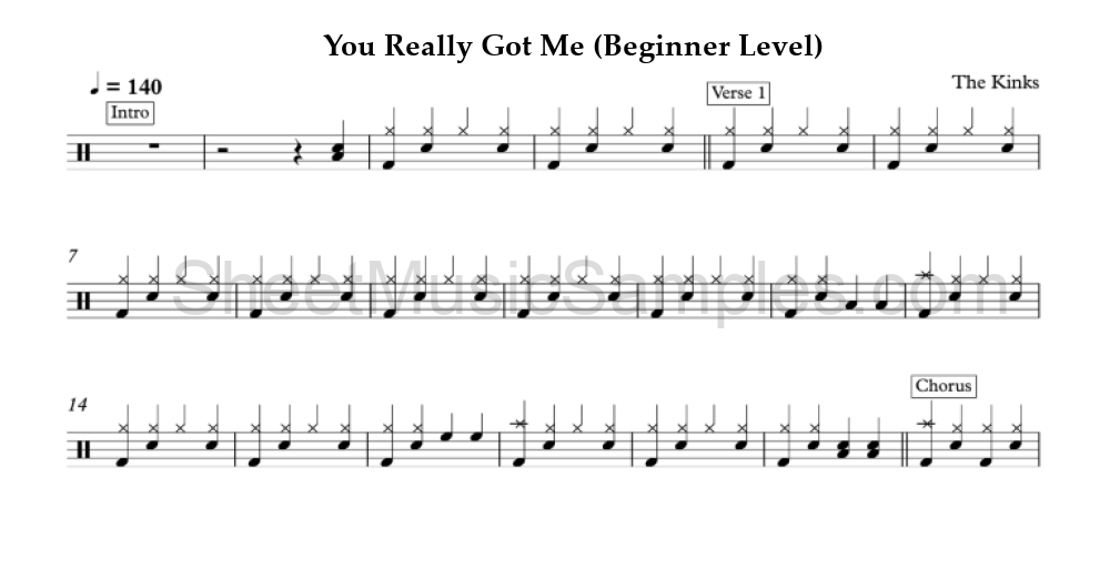 You Really Got Me (Beginner Level)