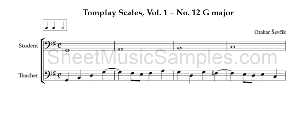 Tomplay Scales, Vol. 1 – No. 12 G major