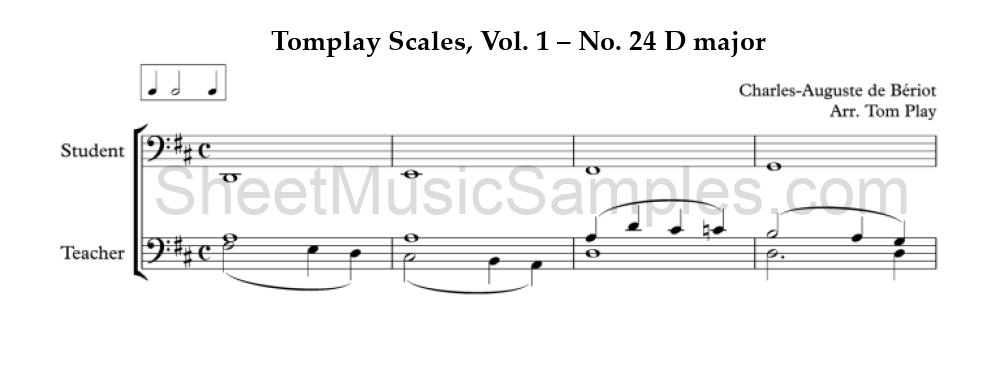 Tomplay Scales, Vol. 1 – No. 24 D major