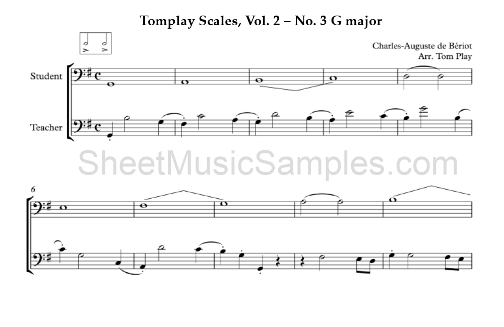 Tomplay Scales, Vol. 2 – No. 3 G major