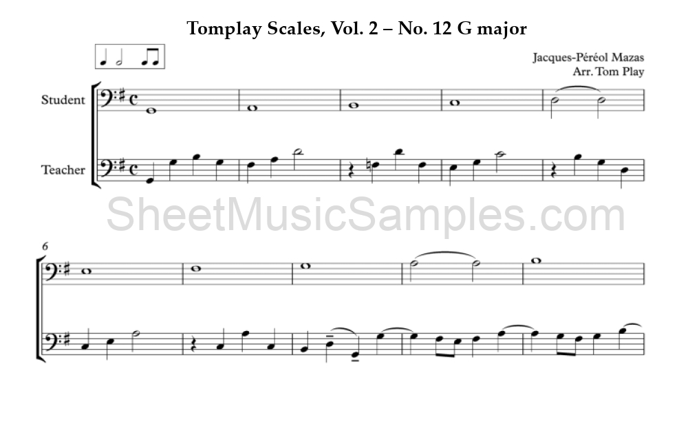 Tomplay Scales, Vol. 2 – No. 12 G major