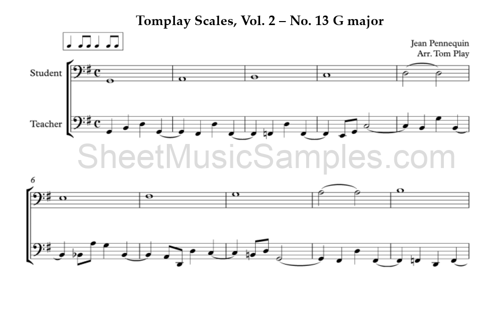 Tomplay Scales, Vol. 2 – No. 13 G major