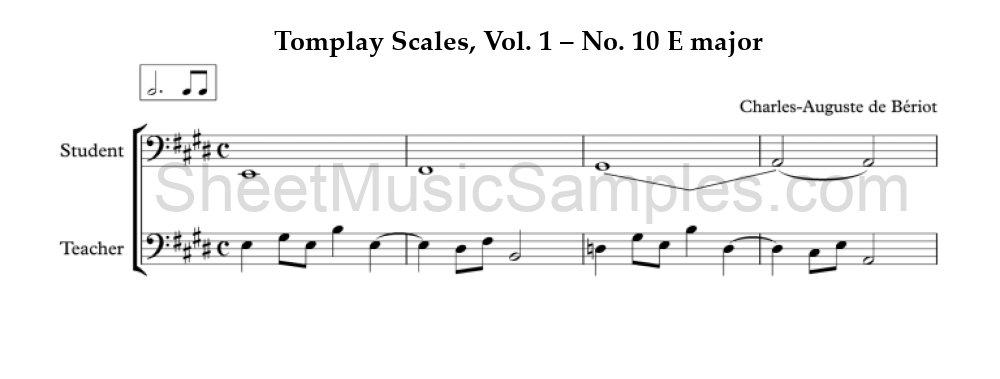 Tomplay Scales, Vol. 1 – No. 10 E major