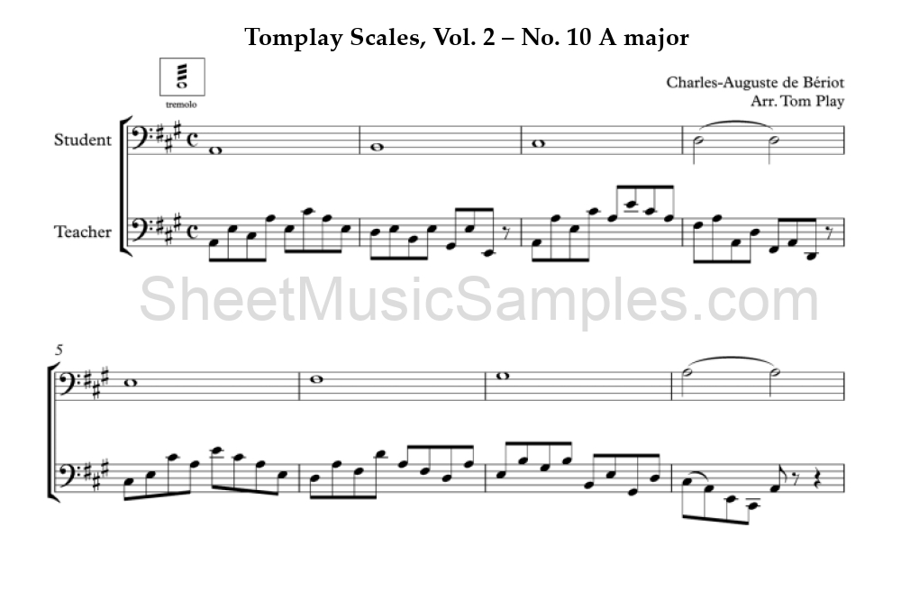 Tomplay Scales, Vol. 2 – No. 10 A major