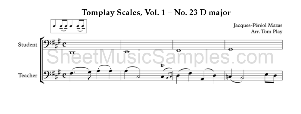 Tomplay Scales, Vol. 1 – No. 23 D major