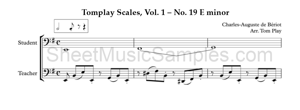 Tomplay Scales, Vol. 1 – No. 19 E minor