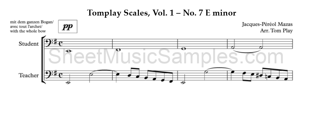 Tomplay Scales, Vol. 1 – No. 7 E minor