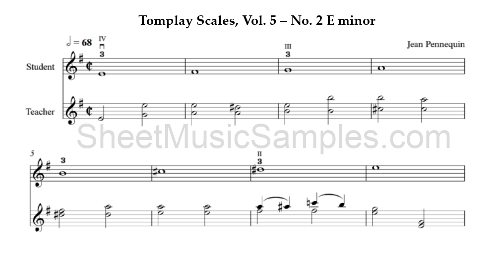 Tomplay Scales, Vol. 5 – No. 2 E minor