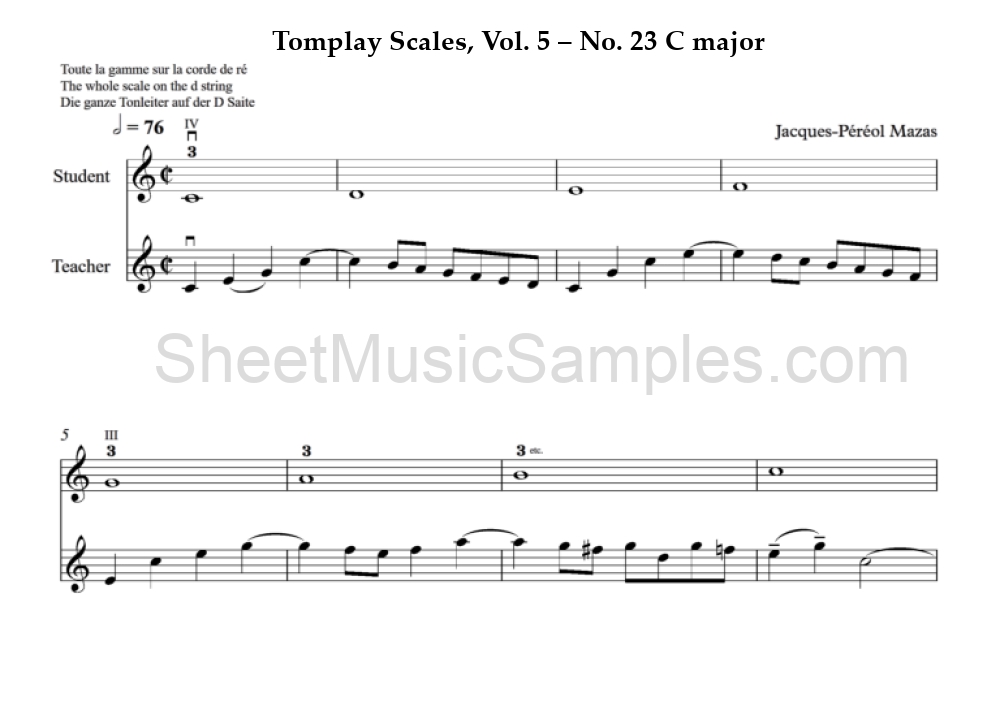 Tomplay Scales, Vol. 5 – No. 23 C major