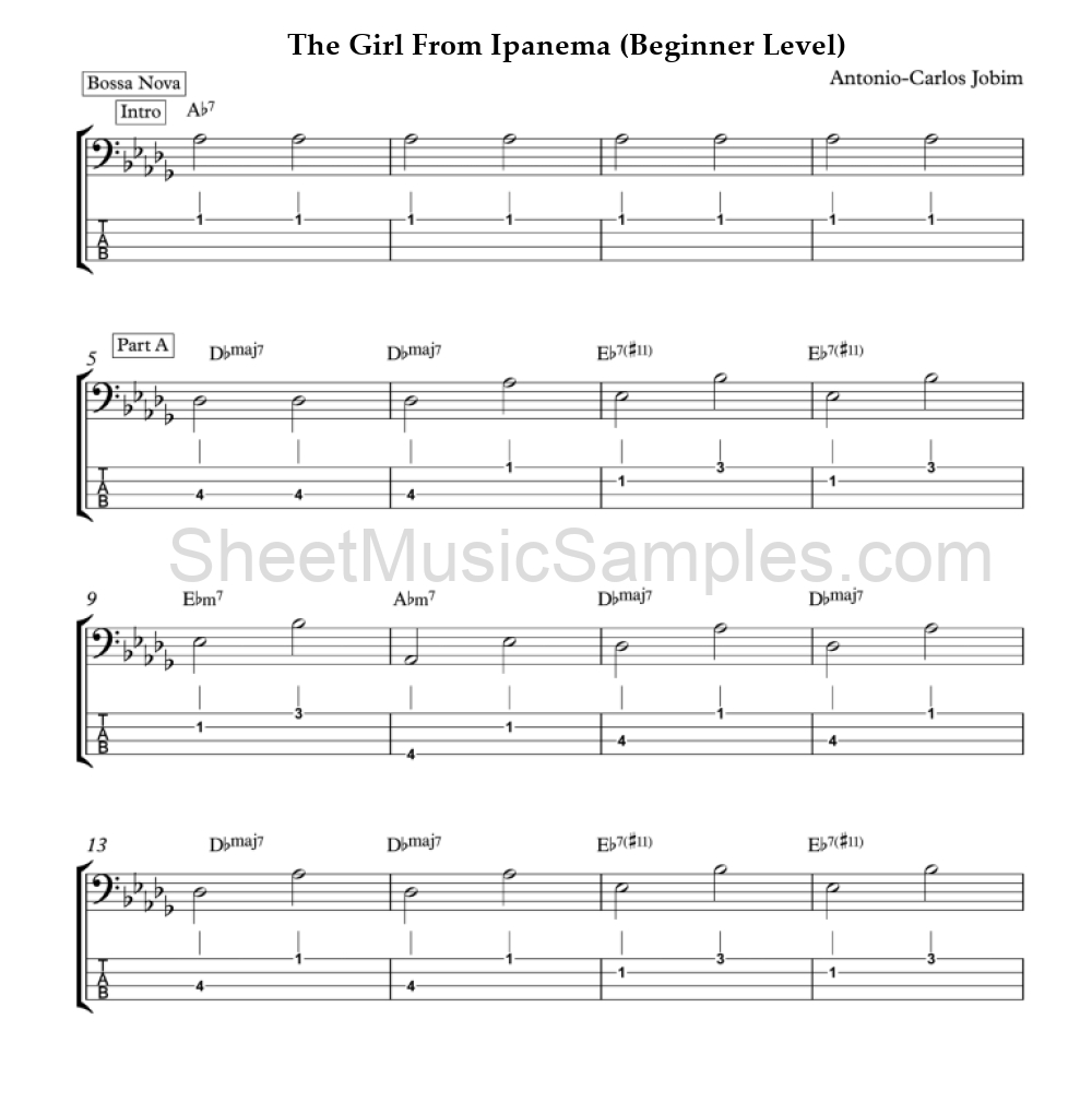 The Girl From Ipanema (Beginner Level)