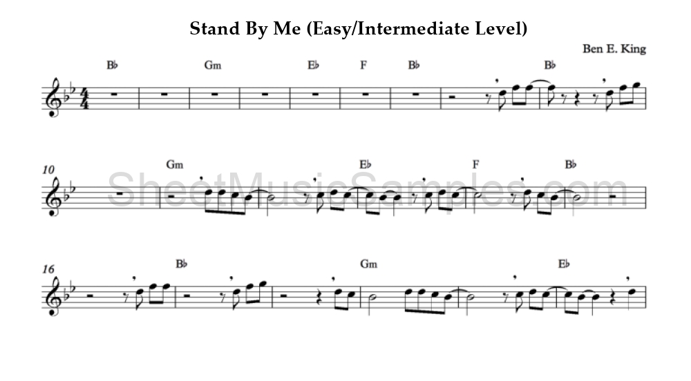 Stand By Me (Easy/Intermediate Level)