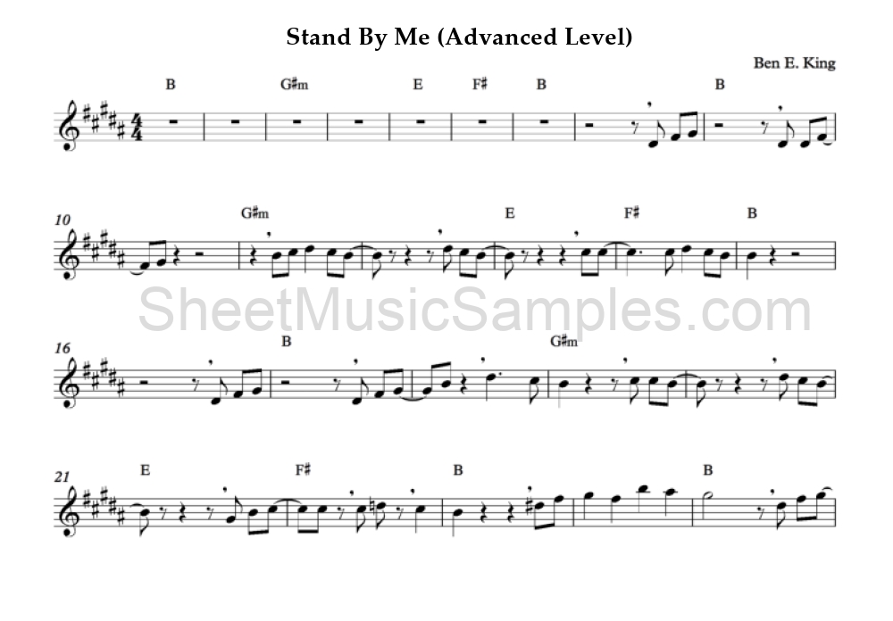 Stand By Me (Advanced Level)