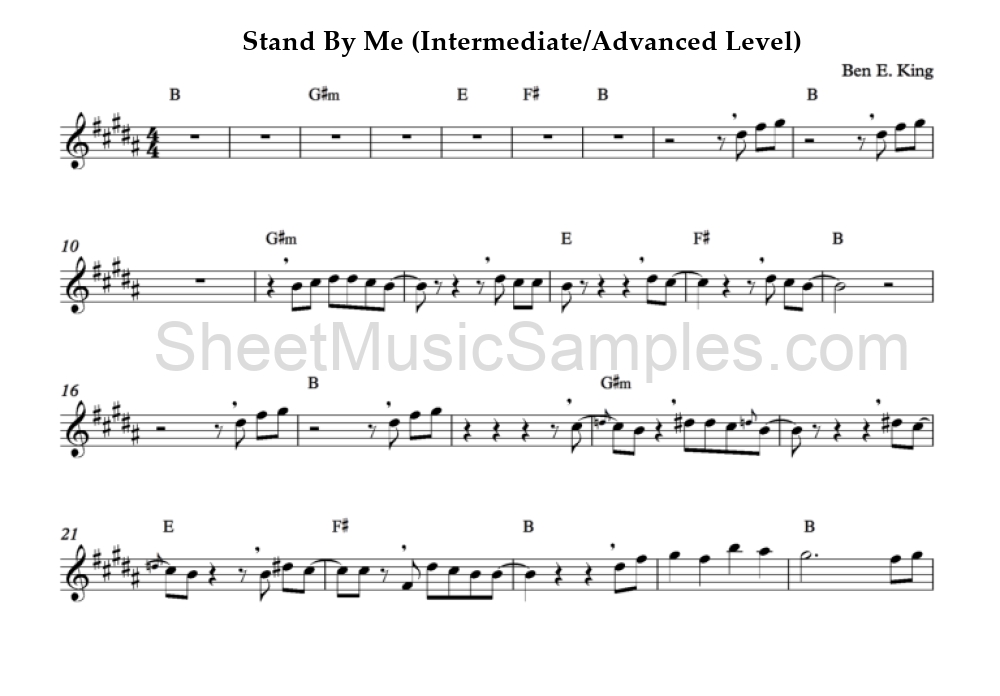 Stand By Me (Intermediate/Advanced Level)