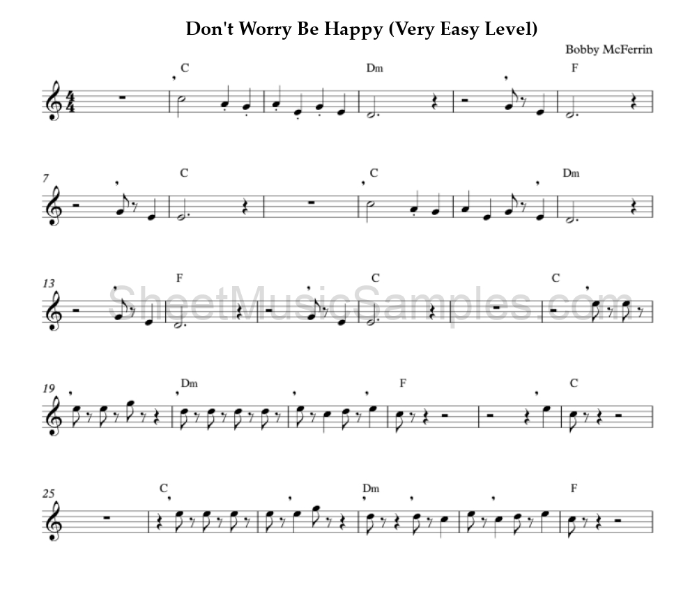 Don't Worry Be Happy (Very Easy Level)