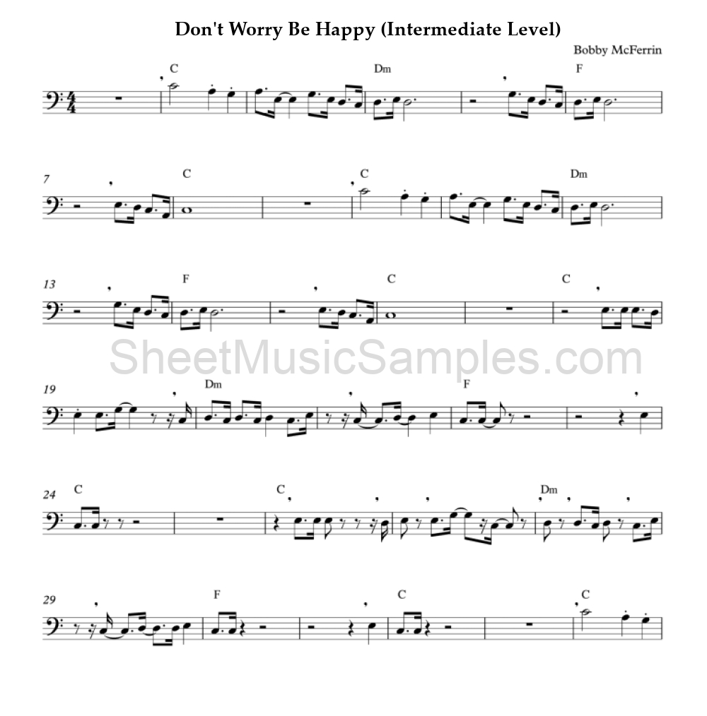 Don't Worry Be Happy (Intermediate Level)