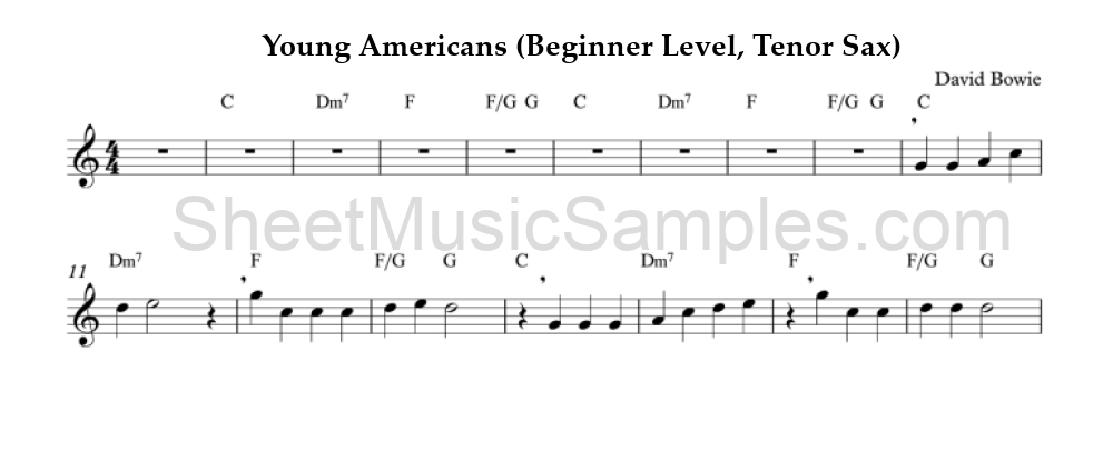 Young Americans (Beginner Level, Tenor Sax)