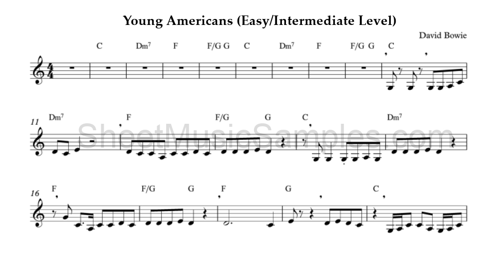 Young Americans (Easy/Intermediate Level)