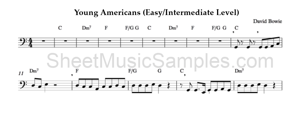 Young Americans (Easy/Intermediate Level)