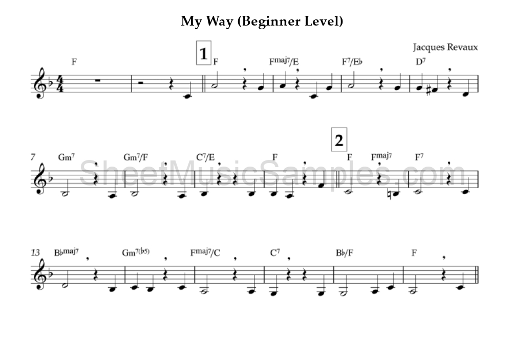 My Way (Beginner Level)