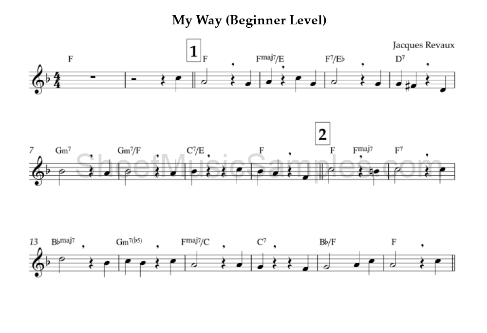 My Way (Beginner Level)