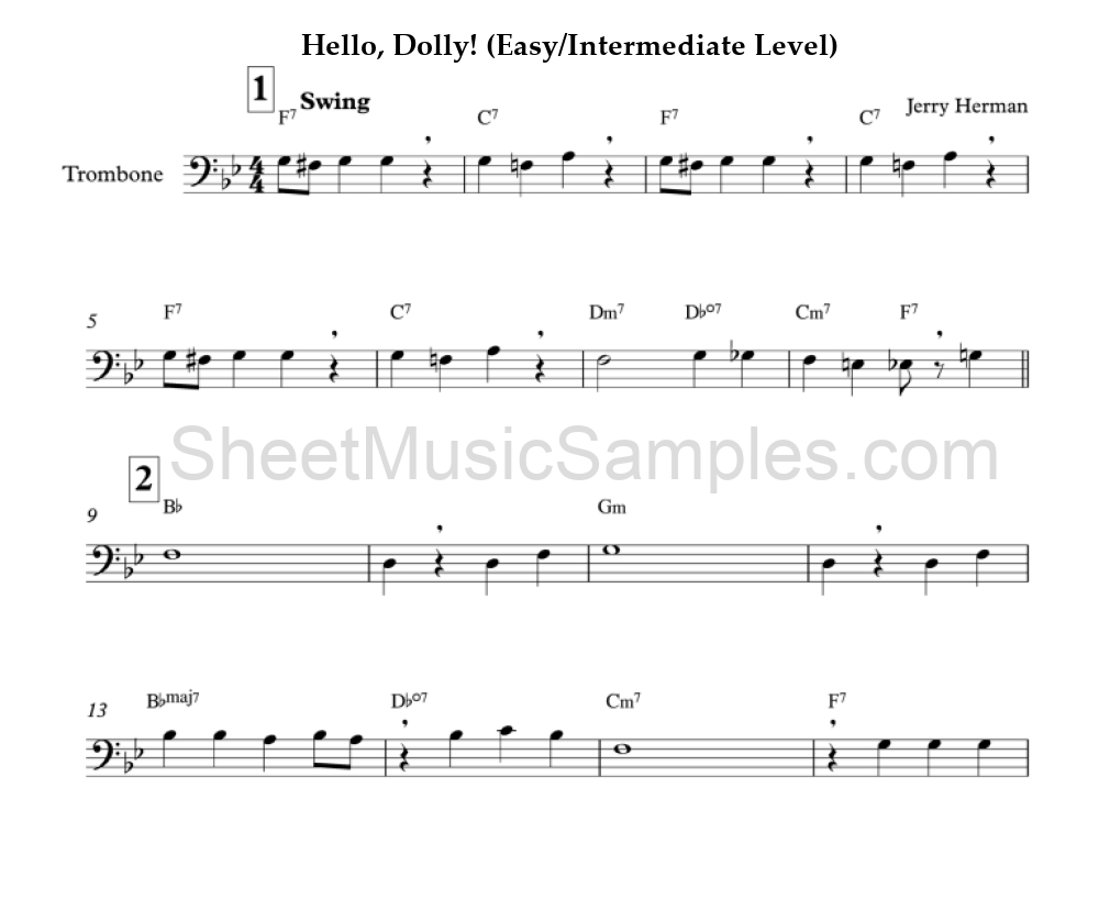 Hello, Dolly! (Easy/Intermediate Level)