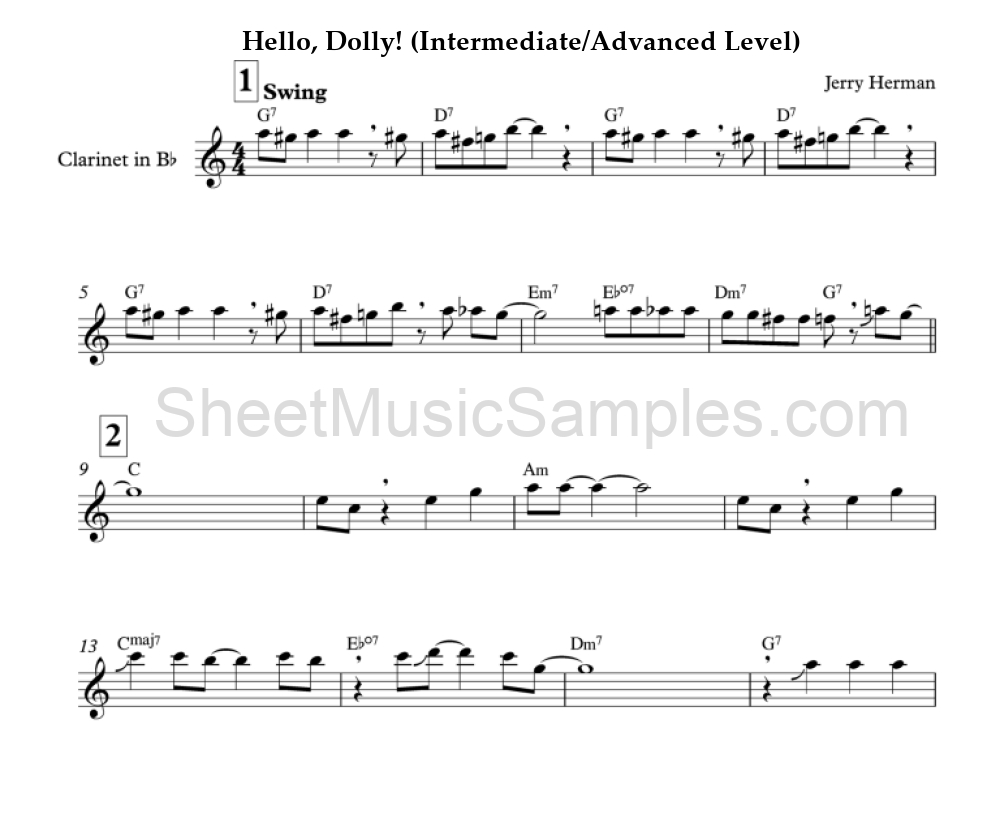 Hello, Dolly! (Intermediate/Advanced Level)