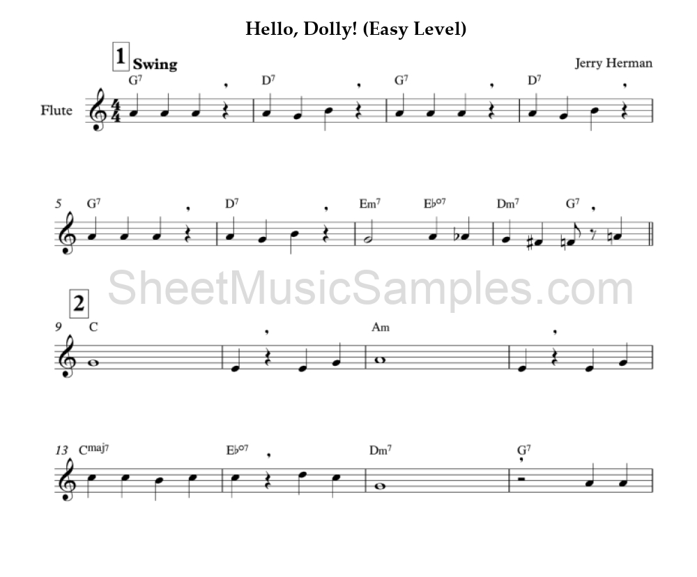 Hello, Dolly! (Easy Level)