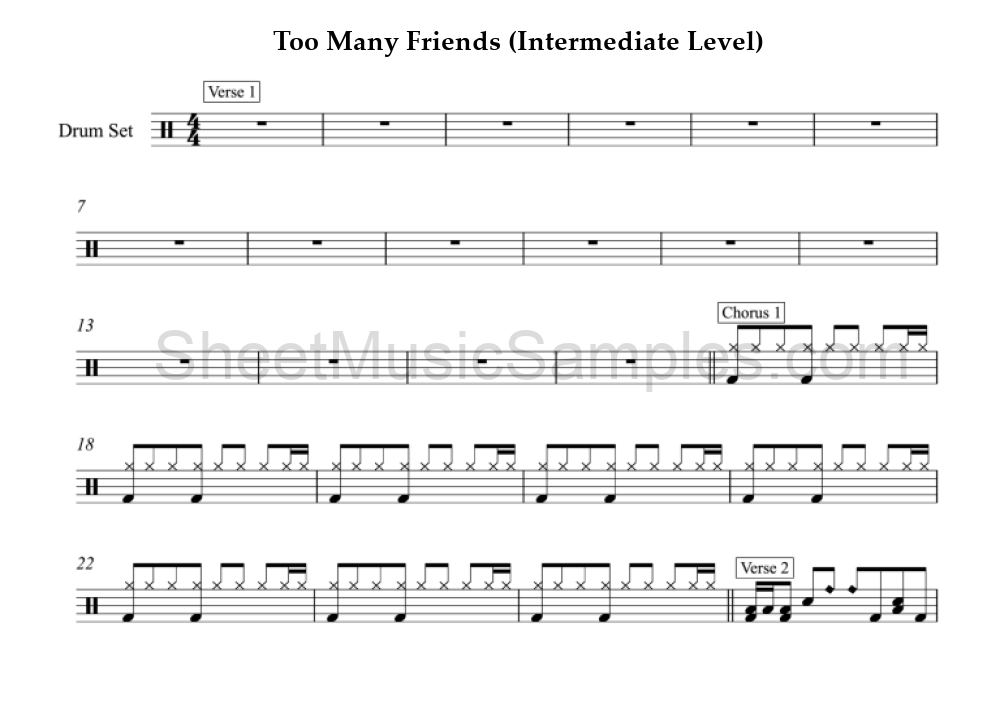 Too Many Friends (Intermediate Level)