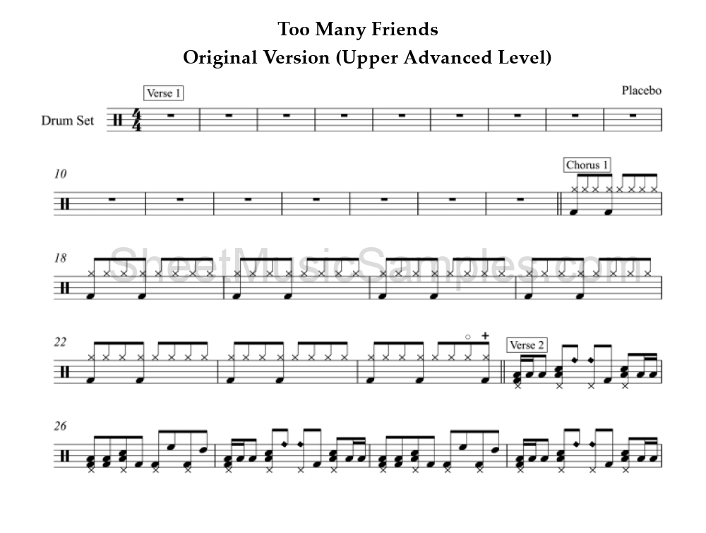 Too Many Friends - Original Version (Upper Advanced Level)