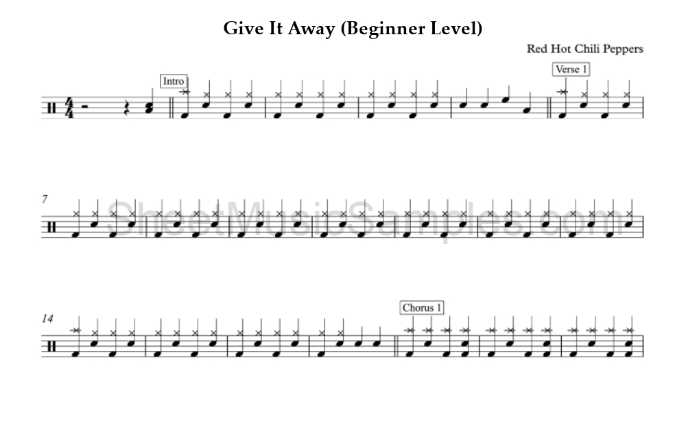 Give It Away (Beginner Level)