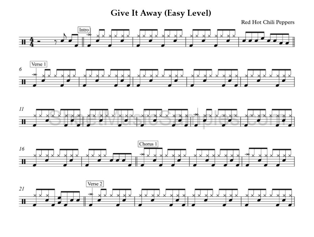 Give It Away (Easy Level)