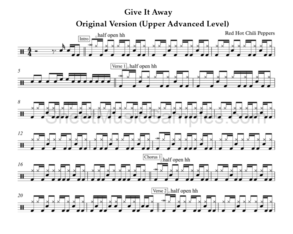 Give It Away - Original Version (Upper Advanced Level)