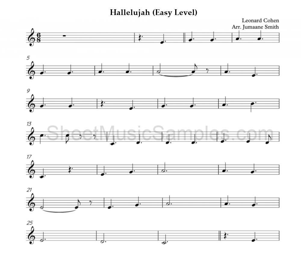 Hallelujah (Easy Level)