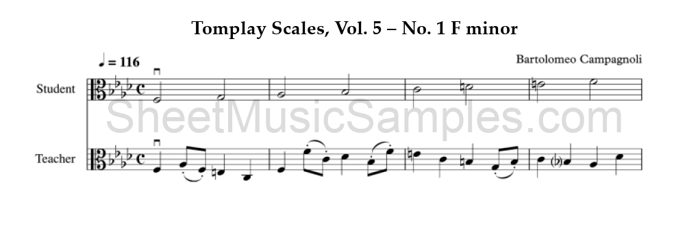 Tomplay Scales, Vol. 5 – No. 1 F minor