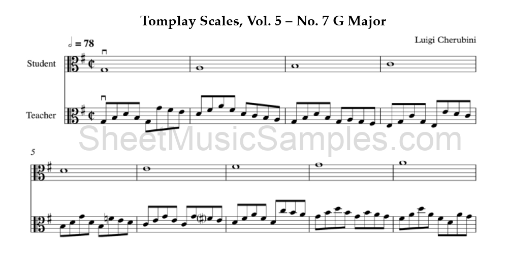 Tomplay Scales, Vol. 5 – No. 7 G Major