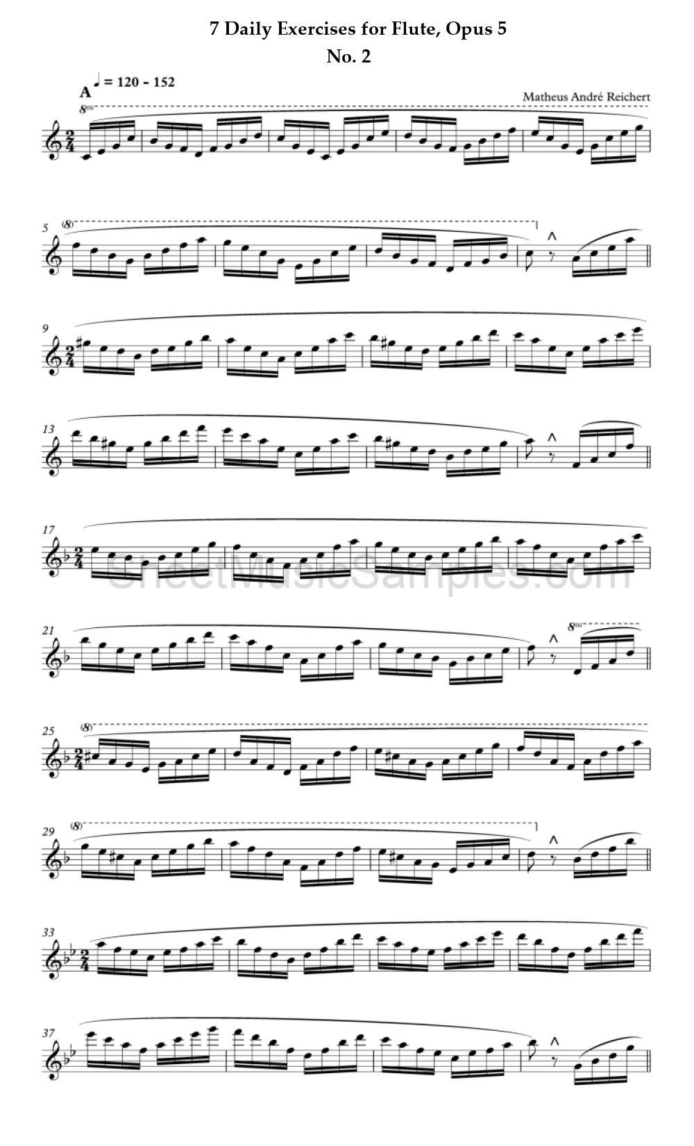 7 Daily Exercises for Flute, Opus 5 - No. 2