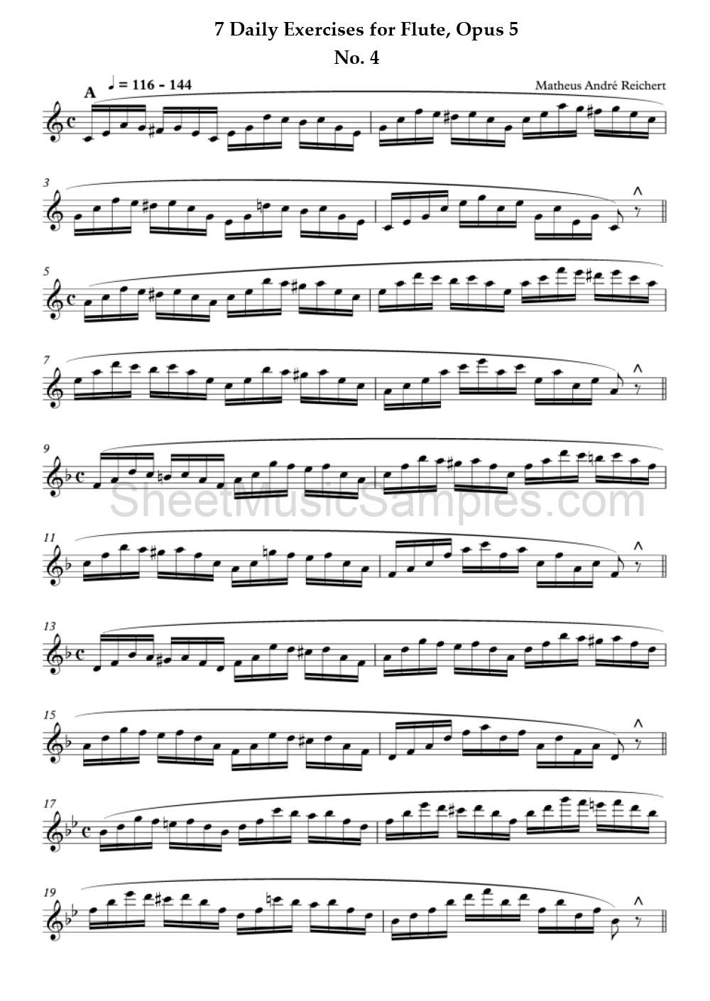 7 Daily Exercises for Flute, Opus 5 - No. 4