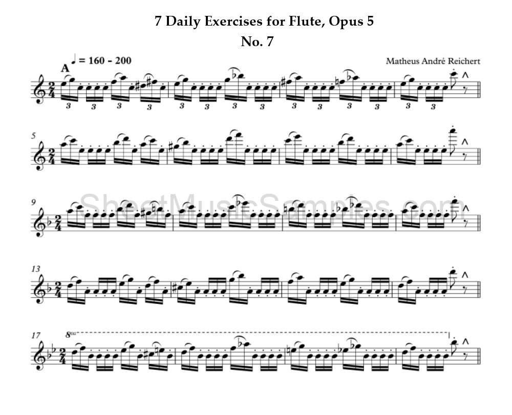 7 Daily Exercises for Flute, Opus 5 - No. 7