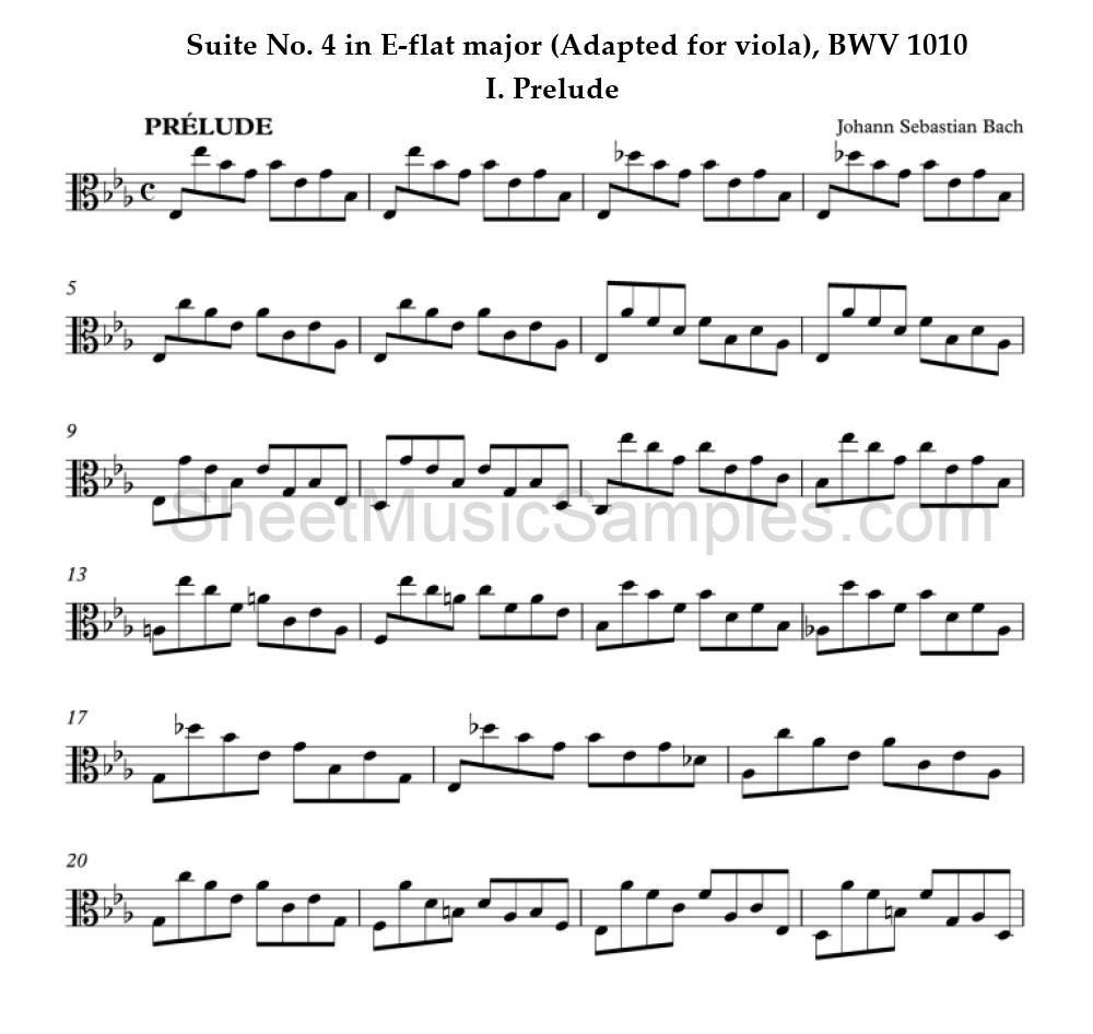 Suite No. 4 in E-flat major (Adapted for viola), BWV 1010 - I. Prelude