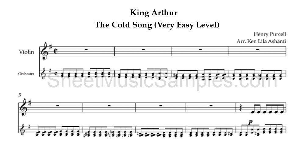 King Arthur - The Cold Song (Very Easy Level)