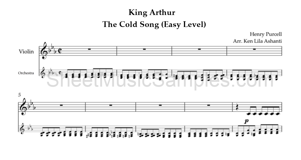 King Arthur - The Cold Song (Easy Level)