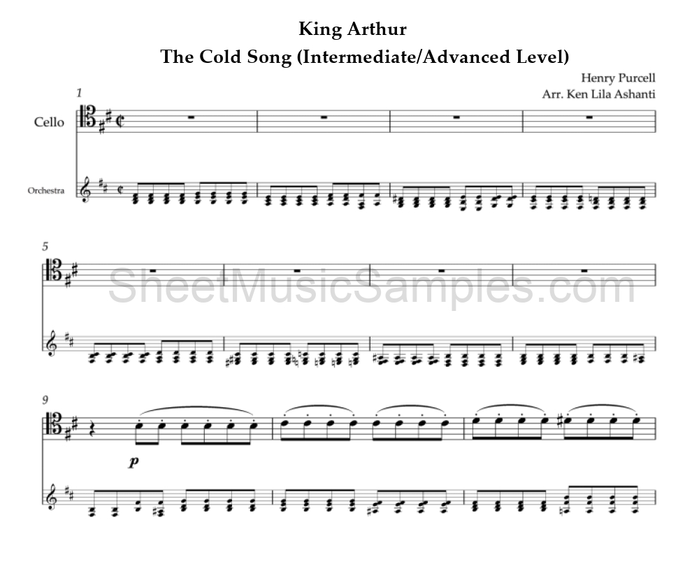 King Arthur - The Cold Song (Intermediate/Advanced Level)